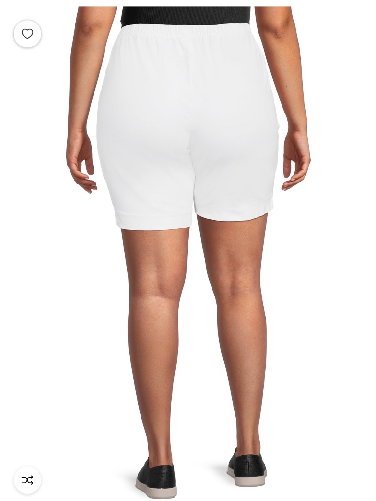 Just My Size Women’s Plus White 2 Pocket Pull On Shorts Size 3x Nwt — image 4 of 8